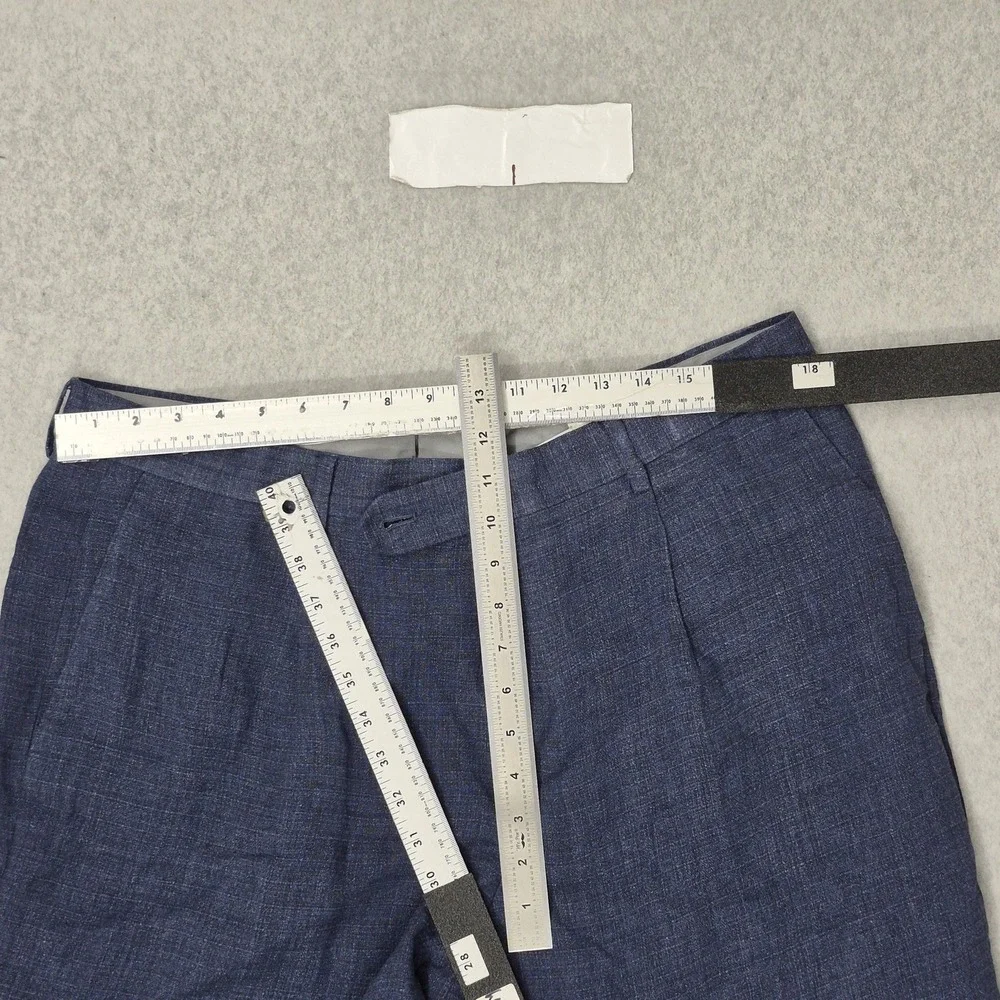 Banana Republic Men Pants 36W 30L Blue Linen Polyester Dress Pants 30